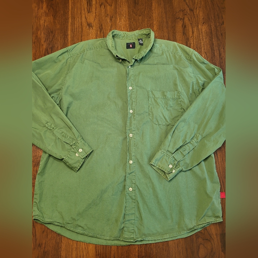 Levi's Men's XL Green Longsleeve Single Pocket Buttondown Casual Cotton Shirt